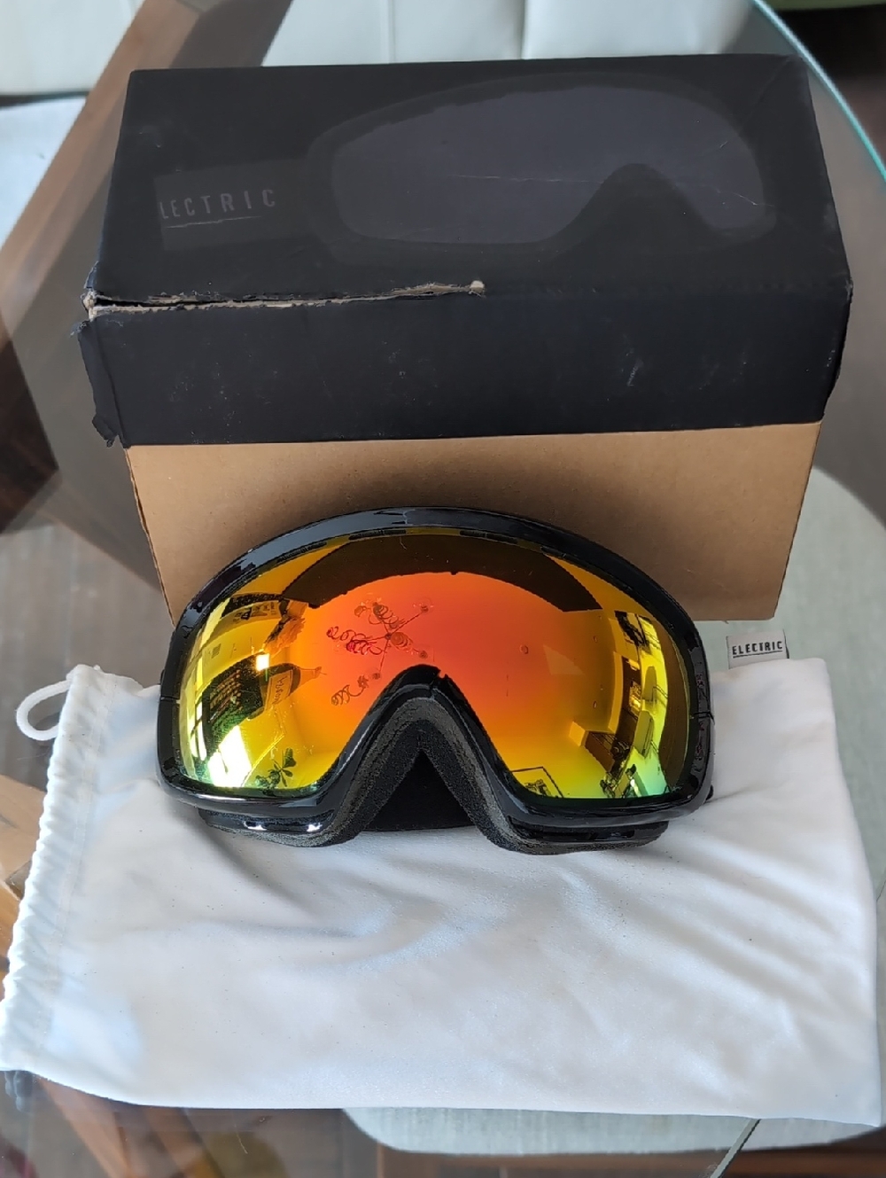 Electric Wave Ski / Snowboarding Goggles with Bronze/Red Chrome Lens